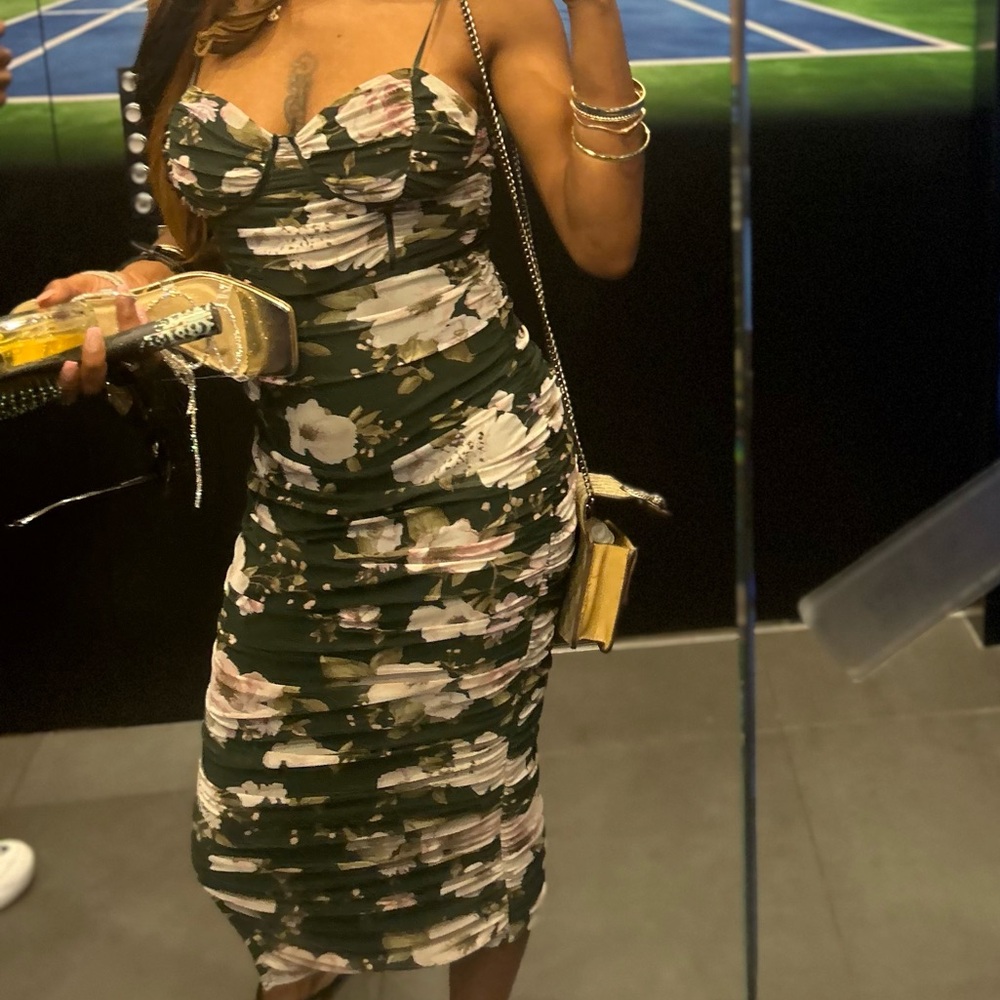 Floral Dress With a side slit